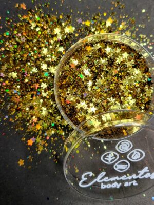 Glitter estrella dorada