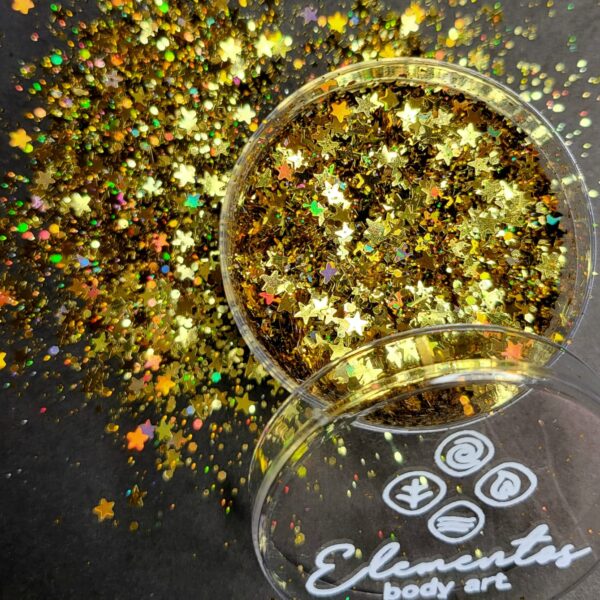 Glitter estrella dorada