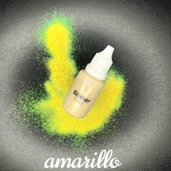 Glitter fino amarillo neón