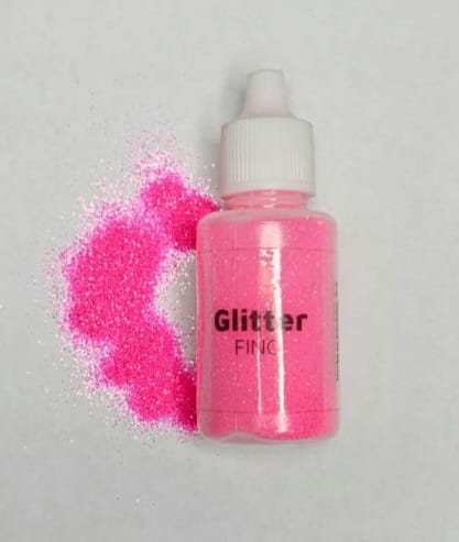 Glitter fino magenta neón