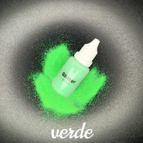 Glitter fino verde neón
