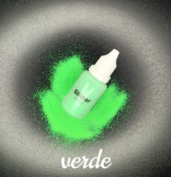 Glitter fino verde neón