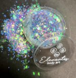 Glitter neón calipso (lila camaleón tornasol neón)