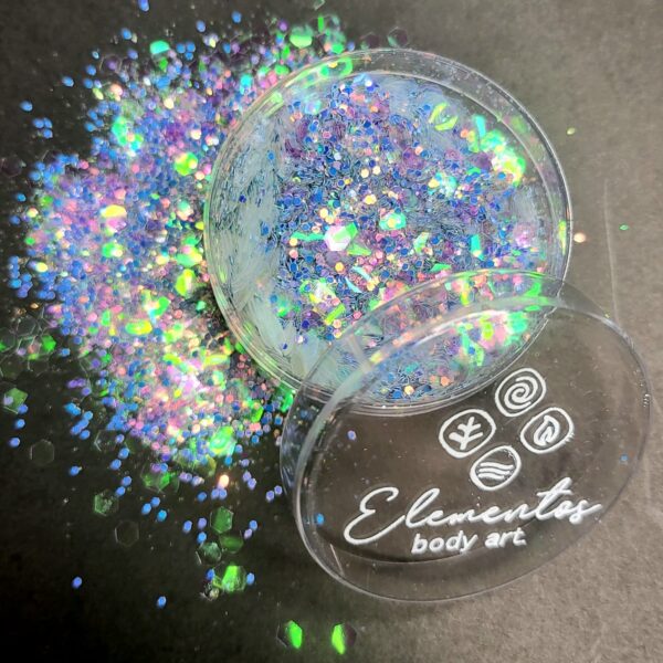 Glitter neón calipso (lila camaleón tornasol neón)