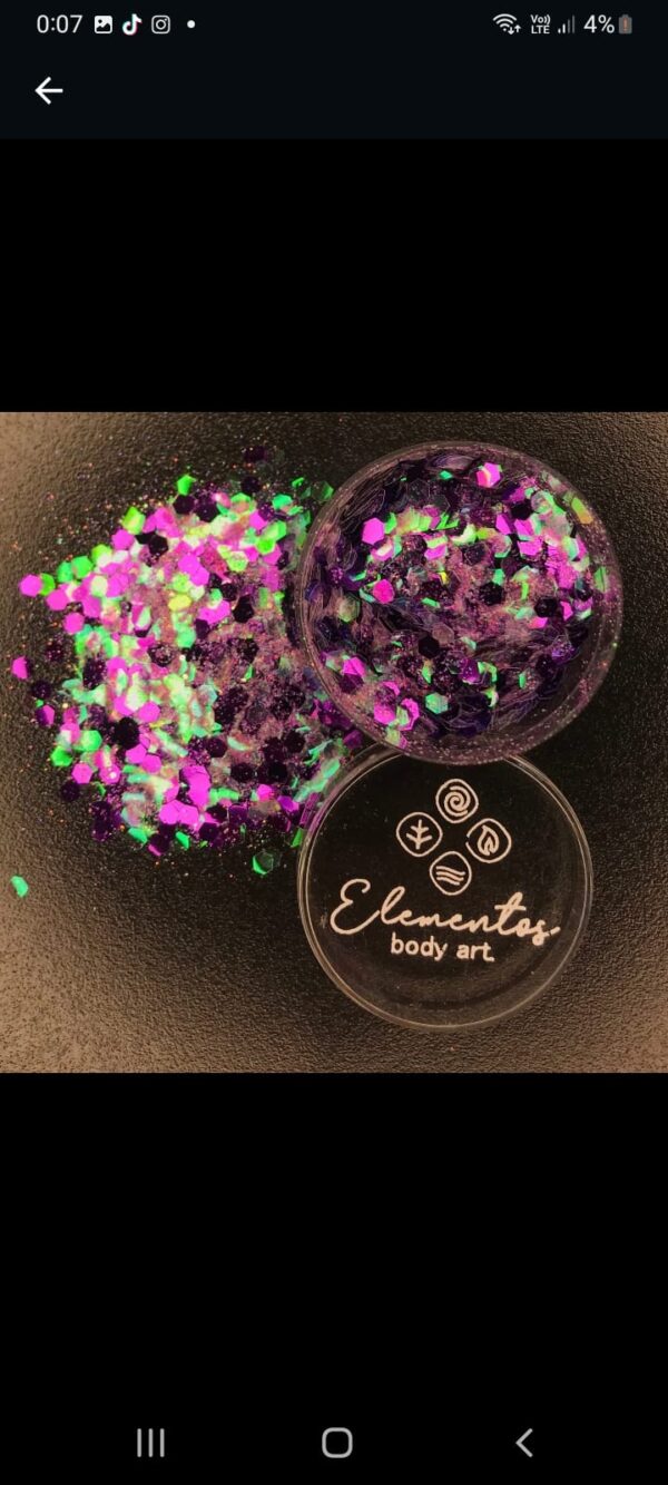 Mix de Glitter violeta y tornasol