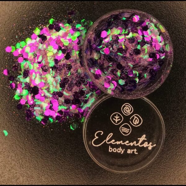 Mix de Glitter violeta y tornasol