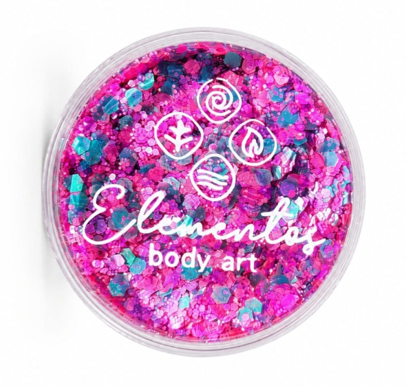 Glitter en pasta rosado