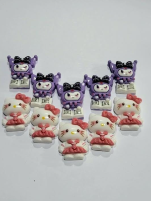Apliques kitty y kuromi