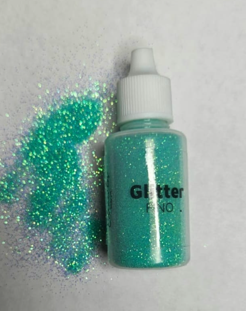 Glitter fino cian