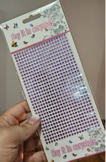 Blister gemas lilas